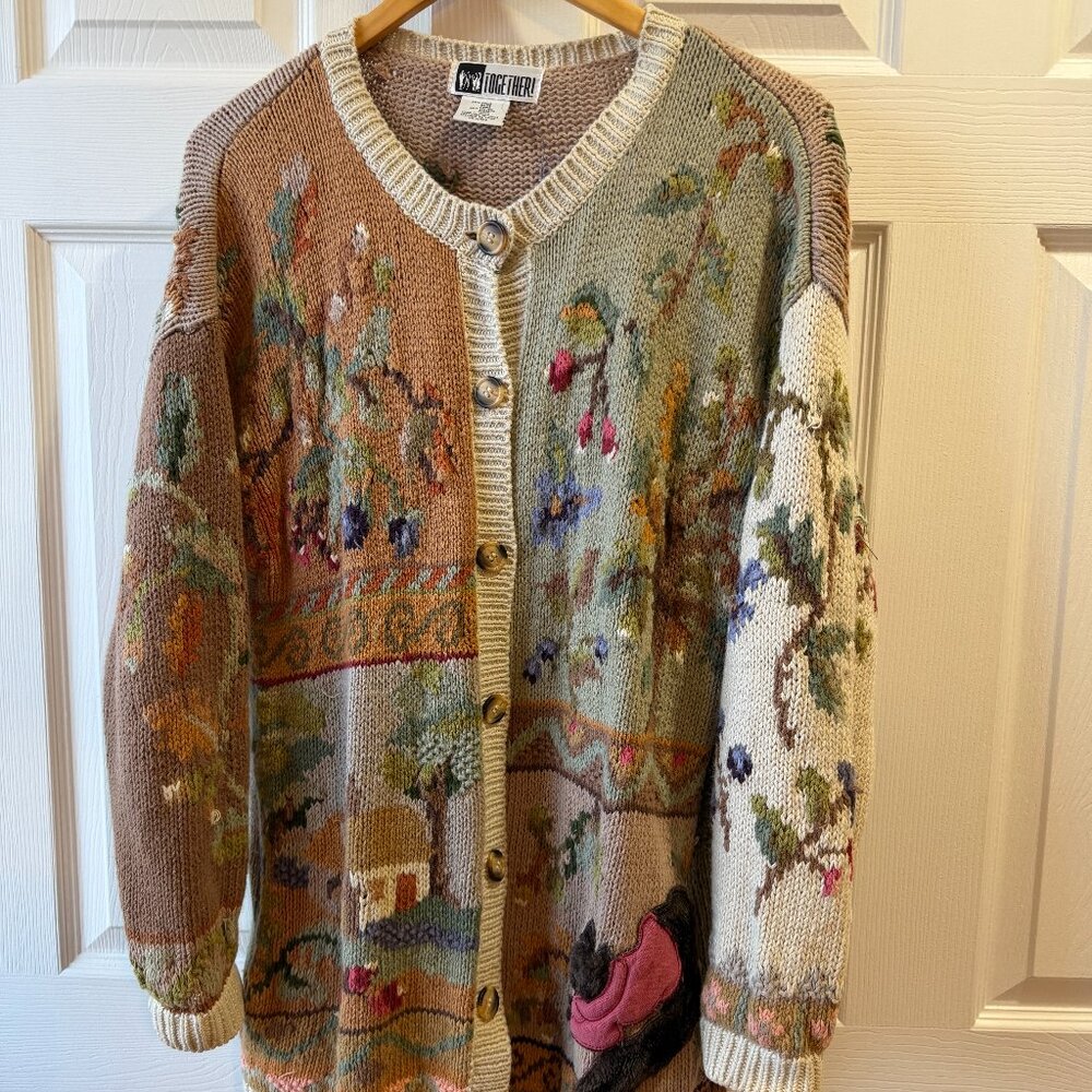 "Together" Colorful Cardigan Sweater